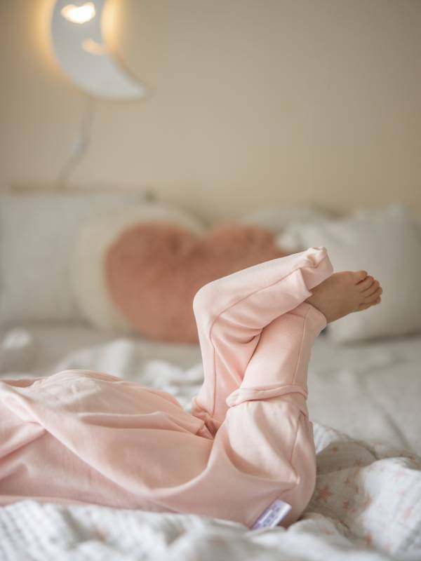 Liberina vreća za spavanje sa nogavicama - jedan sloj pamuka - bez rukava - dodatak za stopala - Roze
